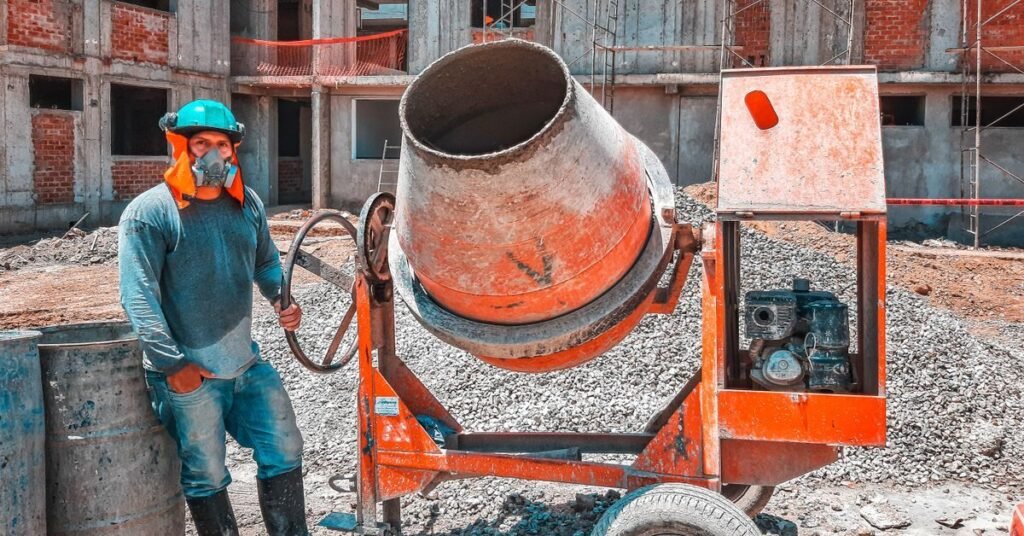 Concrete mixing on site, a key topic in the civil engineering 3rd sem syllabus